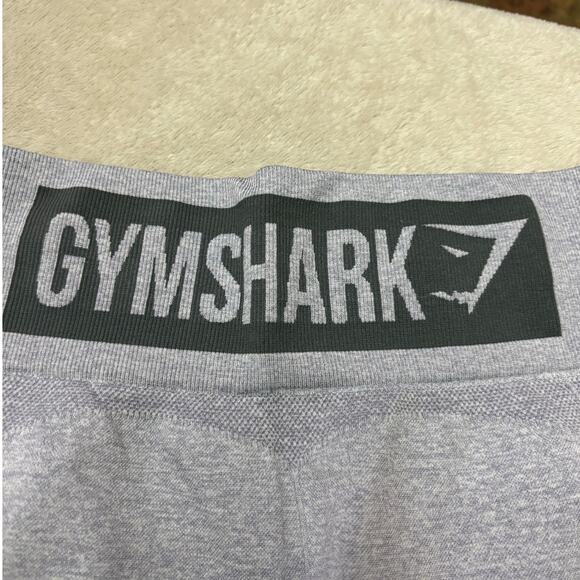 Gymshark Flex High Waisted Leggings Blue Gray Seamless Stretch Sz M Workout Gym - Picture 3 of 4